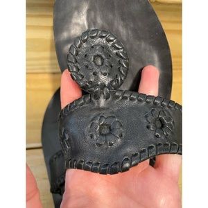 Jack Rogers Womens Sandals Whipstitch Black 7.5